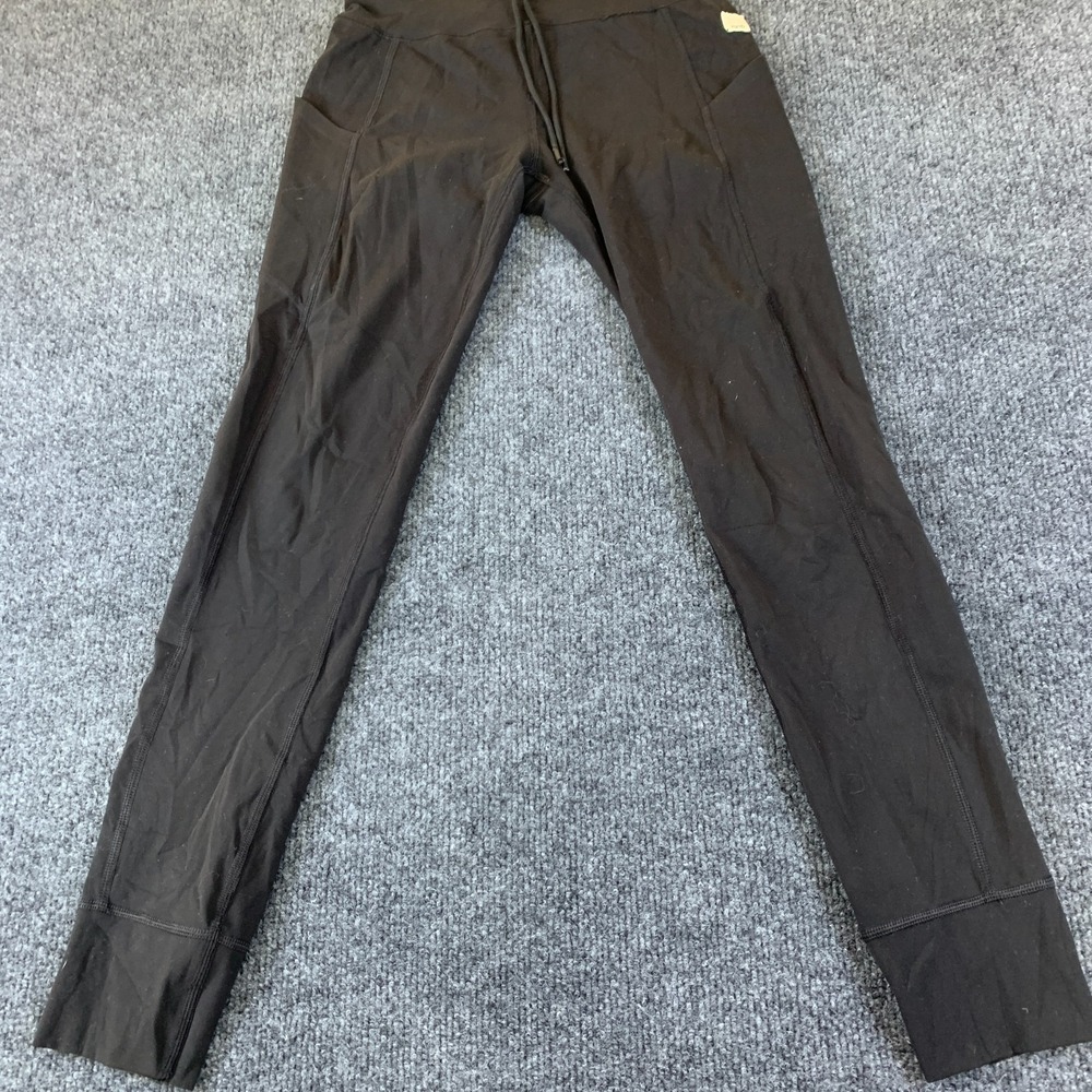 Vuori Leggings Women XS Black Good Mid Rise Drawstring Tapered Leg VW490